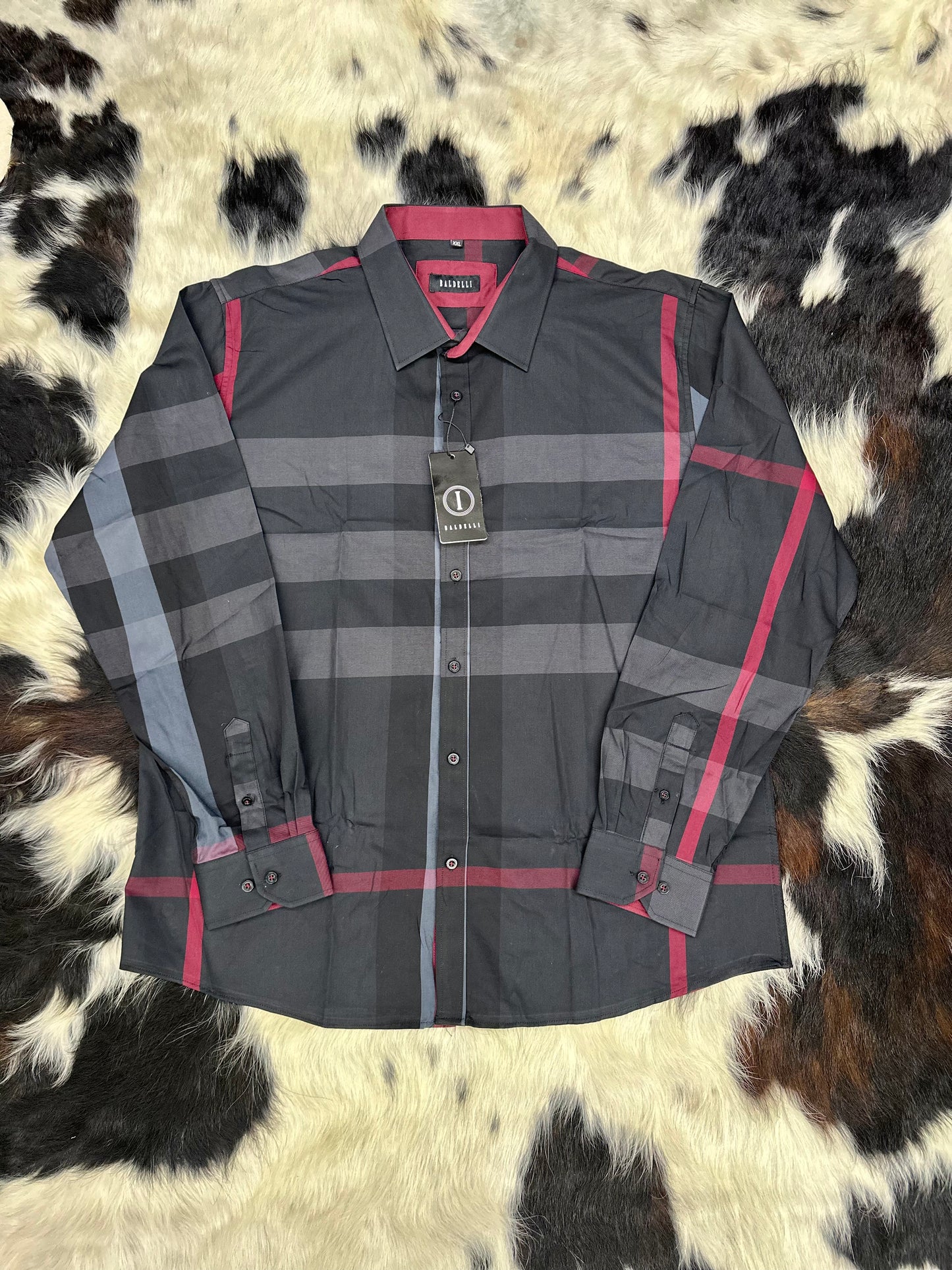 Baldelli Button Up Shirt Black/red