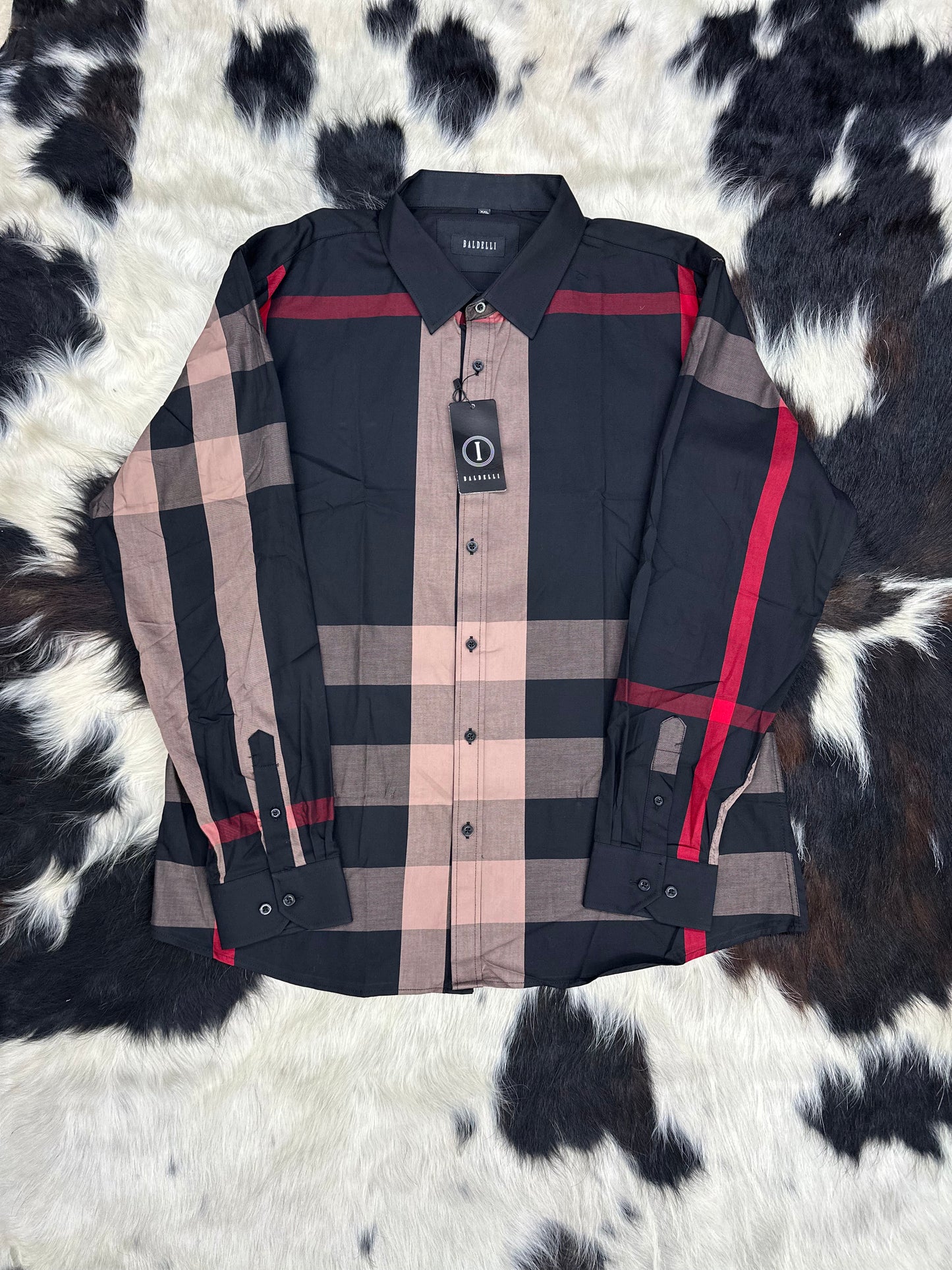 Baldelli Button Up Shirt Black/pink