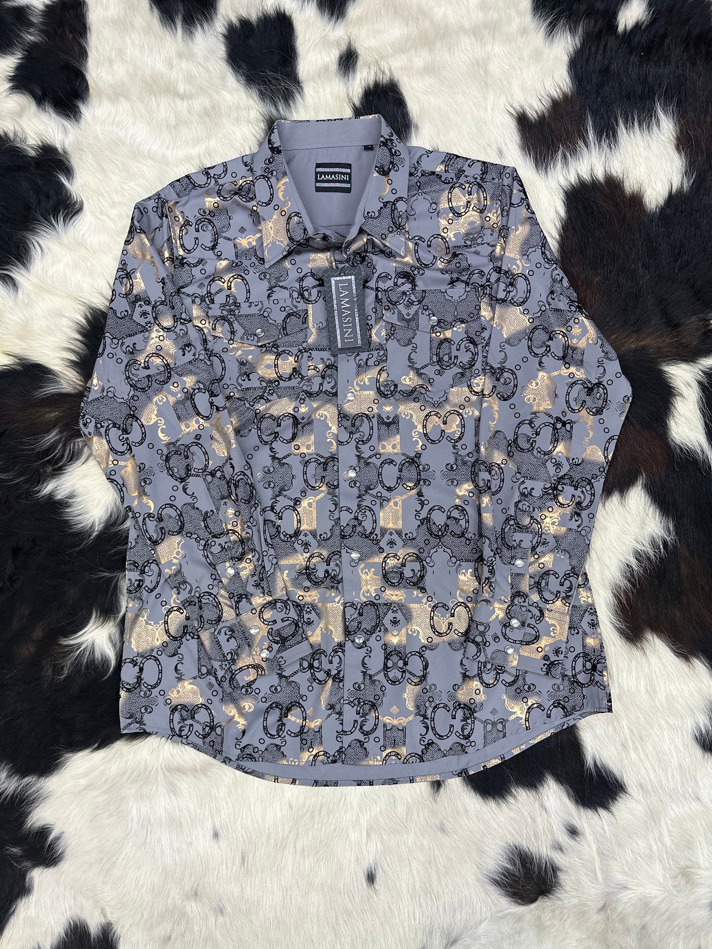 Lamasini Button Up Shirt Gray