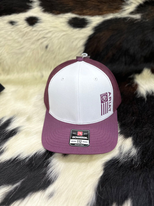 Ariat Cap Burgundy/White