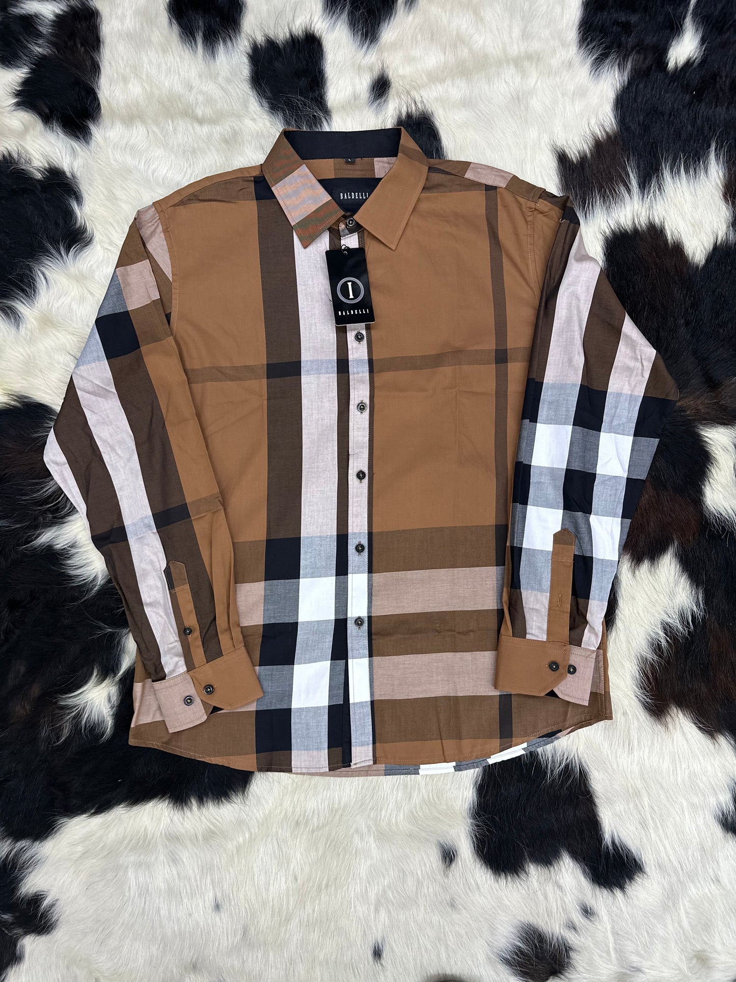 Baldelli Button Up Shirt Brown